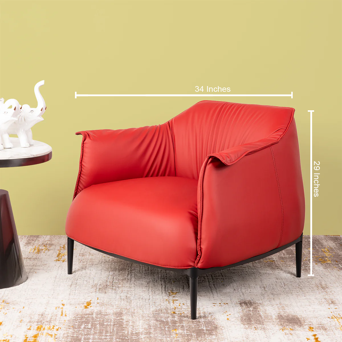 Aureate Accents Lounge Chair -  RED