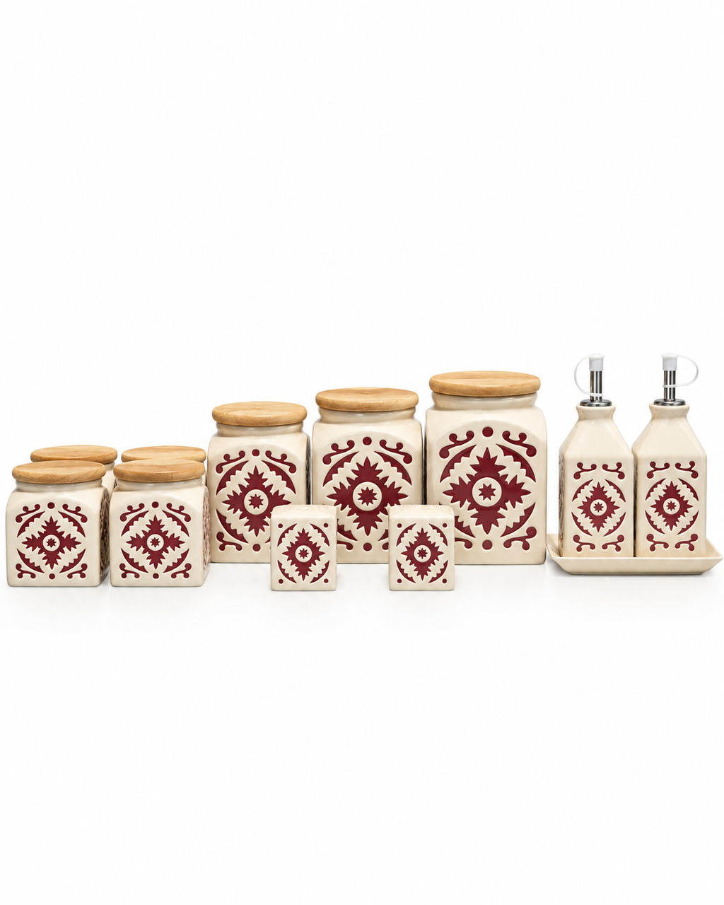 Vintage Emblem Container Set For Kitchen Storage