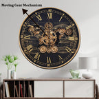 Chrono Luxe Luxury Designer Wall Clock With Moving Gear Mechanism Buy Wall Clock Online (Steel Body) - Medium
