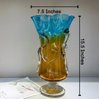 Azure Viper Handblown Glass Vase & Decorative showpiece