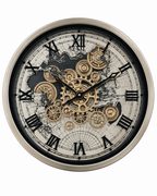 Time Traveller Wall Clock Luxury Designer Silent Movement Wall Clocks for the Home With Moving Gear Mechanism Buy Wall Clock Online (Steel Body) - Big
