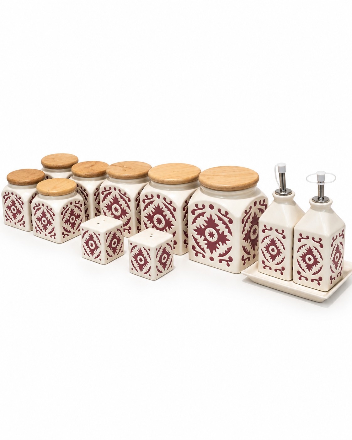 Vintage Emblem Container Set For Kitchen Storage