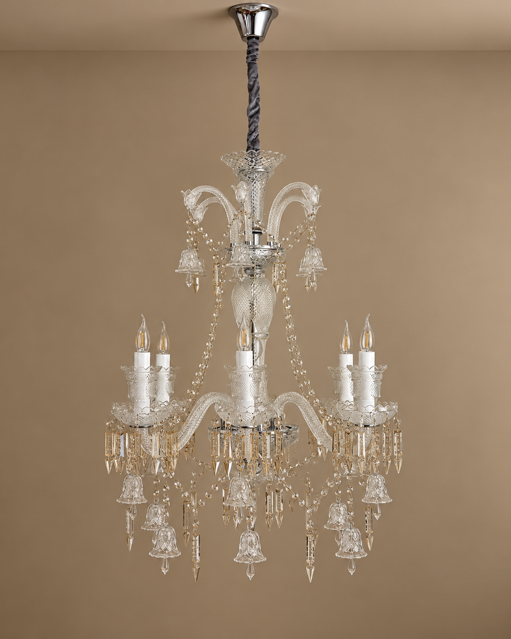Celestia Grandeur Chandelier for Home & item for Home Decoration - Amber