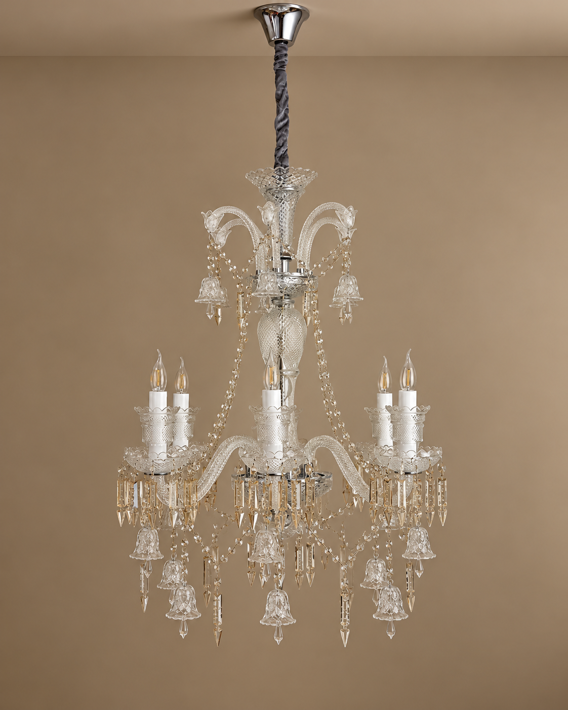 Celestia Grandeur Chandelier for Home & item for Home Decoration - Amber