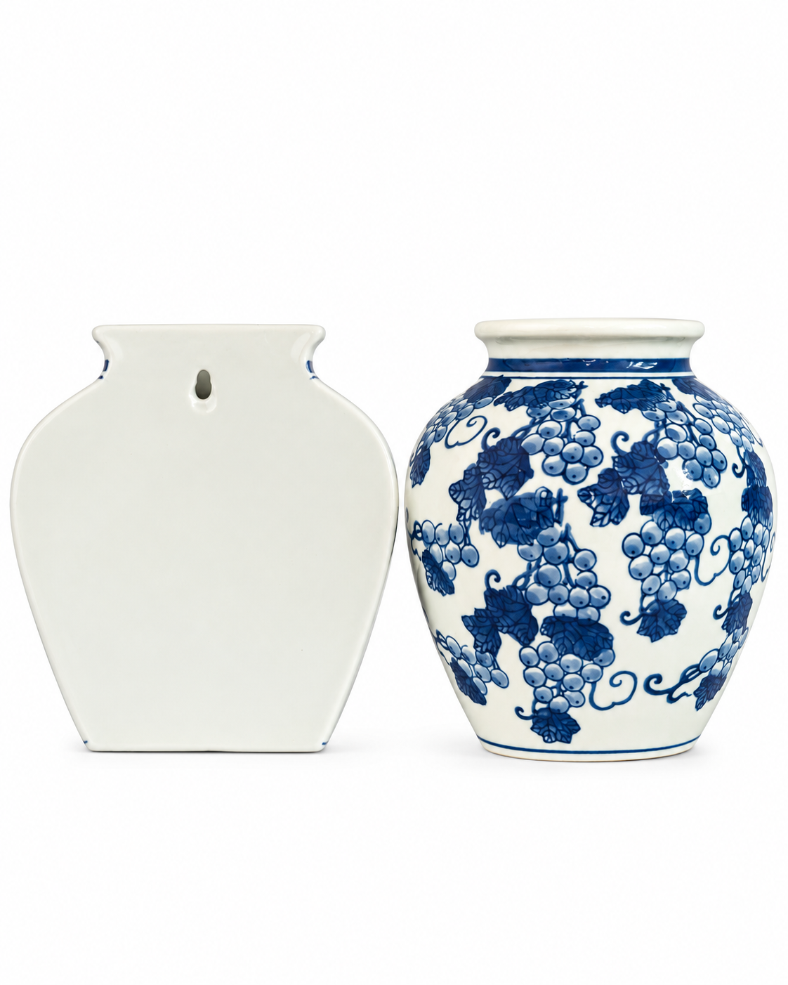 Harvest Vine Decorative Wall Hanging Vase & Item for wall Decoration (Blue Pottery)