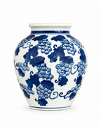 Harvest Vine Decorative Wall Hanging Vase & Item for wall Decoration (Blue Pottery)