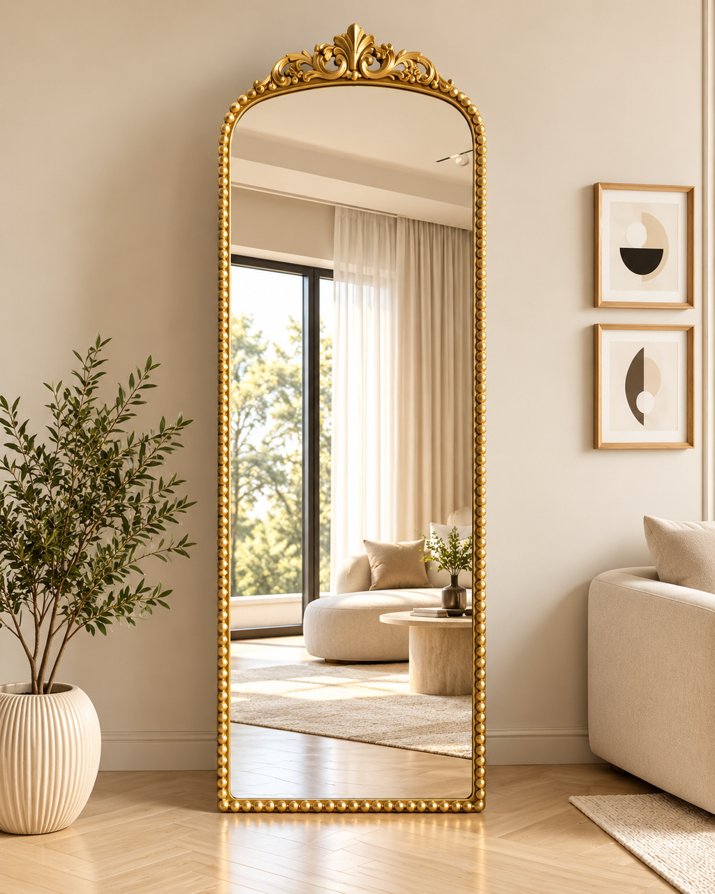 Palais Grace Designer Floor Mirror For Home & Home Decoration Item