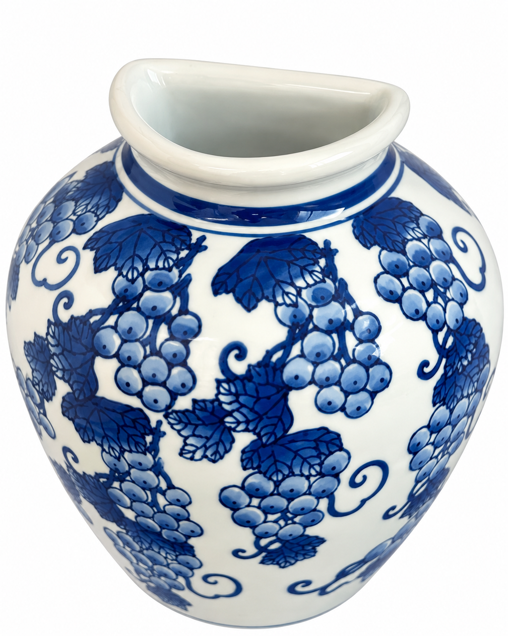 Harvest Vine Decorative Wall Hanging Vase & Item for wall Decoration (Blue Pottery)