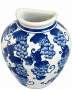 Harvest Vine Decorative Wall Hanging Vase & Item for wall Decoration (Blue Pottery)