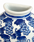 Harvest Vine Decorative Wall Hanging Vase & Item for wall Decoration (Blue Pottery)