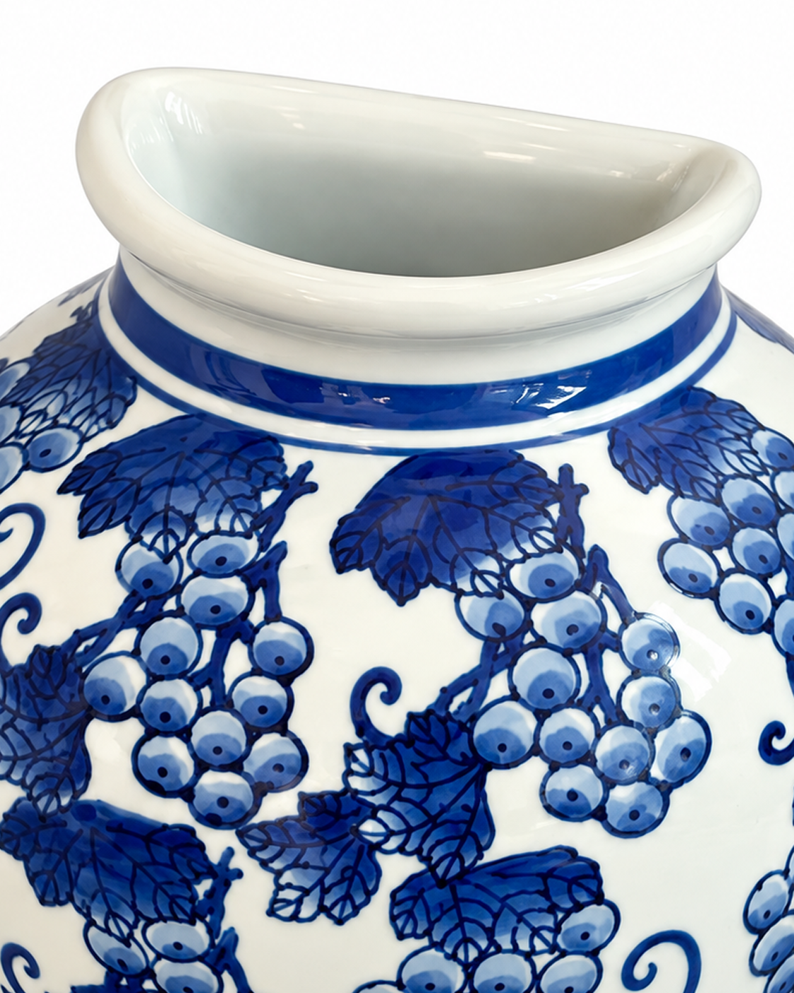 Harvest Vine Decorative Wall Hanging Vase & Item for wall Decoration (Blue Pottery)