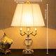 Ambrosie Stainless Steel Crystal Lamp with Shade