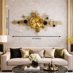 Golden Axis Statement Metal Wall Art Clocks for the Home