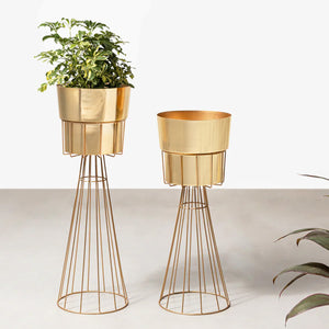 Avant-Garden Planters Set of 2 - Gold