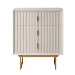 Classic Elegance Three-Drawer Cabinet (White)