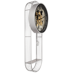 Phantom Dial Designer Silent Movement Pendulum Clock With Moving Gear Mechanism (Steel Body)