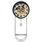 Phantom Dial Designer Silent Movement Pendulum Clock With Moving Gear Mechanism (Steel Body)