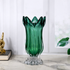 Vintage Charm Handblown  Glass Vase & Decorative showpiece (Green)