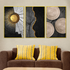 Earth's Crust Inspired Framed Canvas Wall Art - Set of 3