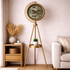 Timeless Tradition Tripod Base Luxury Designer Floor Clock With Moving Gear Mechanism (Steel Body)