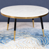The Yin-Yang Nesting Coffee Table (Stainless Steel) - White Marble