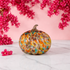 Harvest Glow Handblown Glass Pumpkin Decorative showpiece - Small