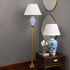 The Silk Route Decorative Table Lamp & Velora Luxe Blue Heritage Standing lamp - Combo