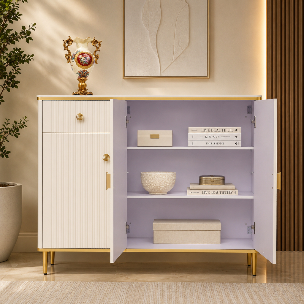 Luna Haven Storage Cabinet and Console Table For Home & Crockery Storage Cabinet / Crockery Unit