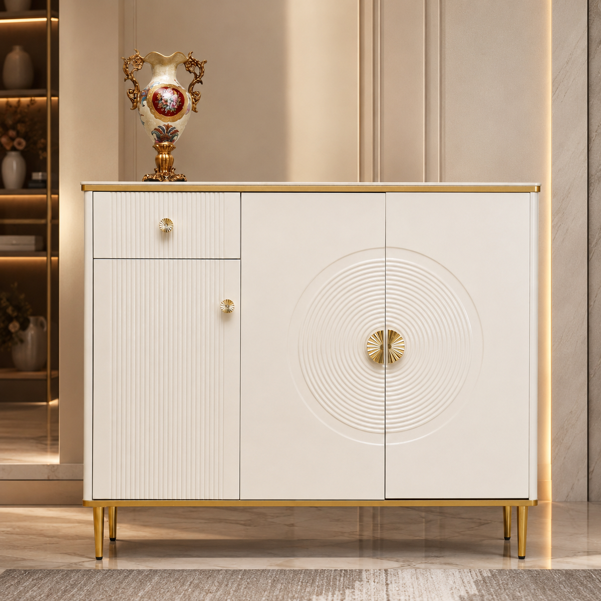 Luna Haven Storage Cabinet and Console Table For Home & Crockery Storage Cabinet / Crockery Unit
