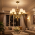 Elysian Curve Chandelier For Home & Home Decoration Item