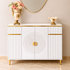 Night Crest Storage and Console Table for Home & Crockery Storage Cabinet (White)