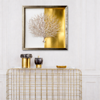 The White and Gold Tree of Life Shadow Box Wall Decoration Piece (Yin Yang Design) (N)