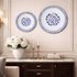 Vintage Florals Delight Decorative Wall Plates and Item for Wall Decoration - Set of 2