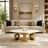 Amara Gold Base Round Accent Table (Big) (STAINLESS STEEL)