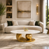 Amara Gold Base Round Accent Table - Gold (Stainless Steel)