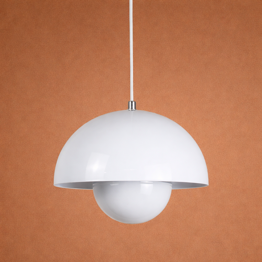Vibe Dome Pendant Light For Home & Item for Home Decoration - White