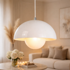 Vibe Dome Pendant Light For Home & Item for Home Decoration - White