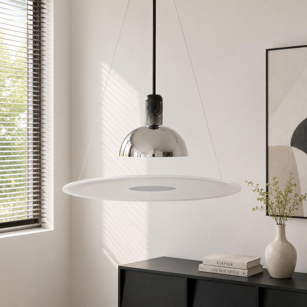 Cosmo Aura Ceiling light For Home  &  Item For Home Decoration - Chrome (Italian Designer Collection)