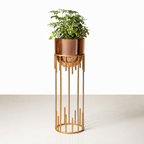 Dripping Luxury Metal Rose Gold Planters - Big