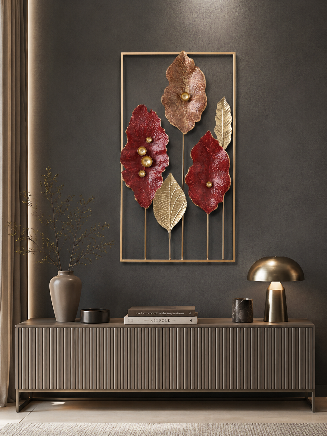 Autumnal Elegance Wall Decoration Metal Art