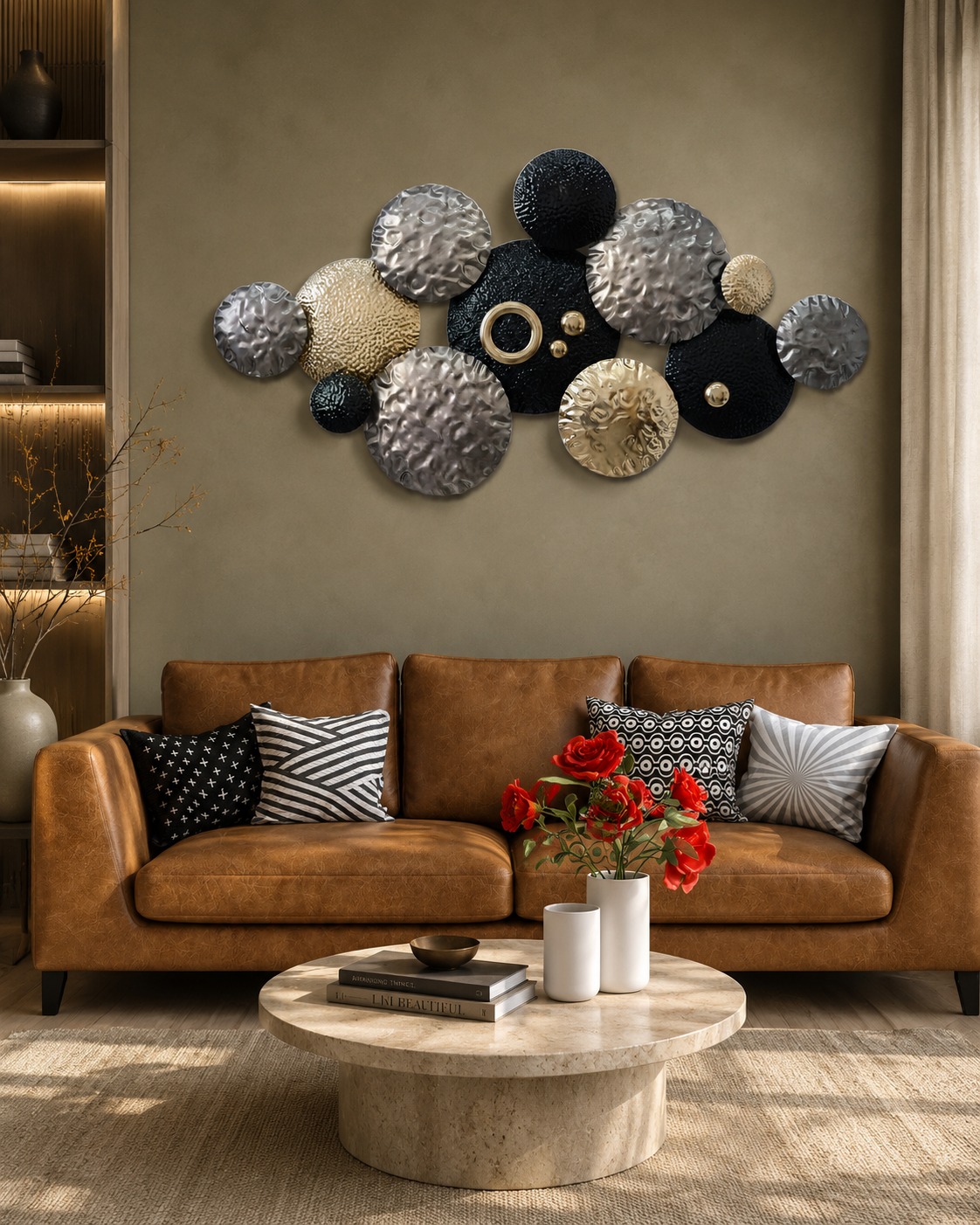 The Lunar Cluster Metal Wall Art Panel