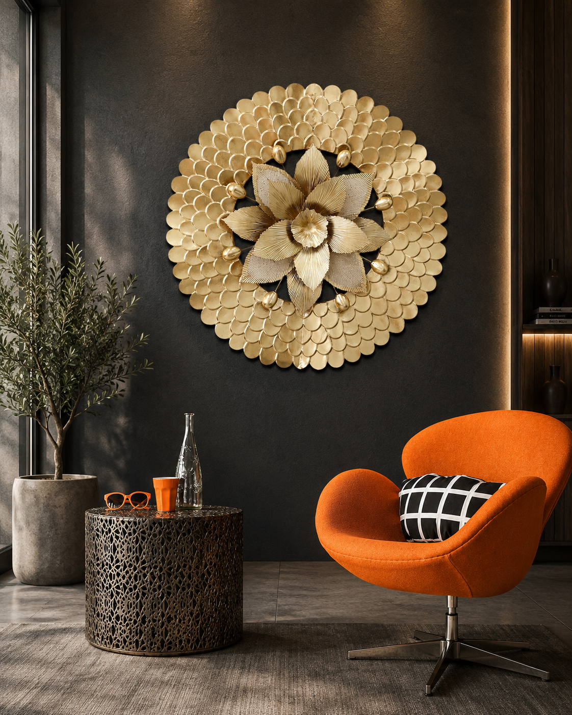 Solar Elegance Metal Art Wall Decoration