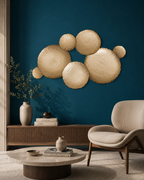 The Golden Asteroid NICKEL Plated Metallic Wall Art Panel