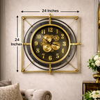 Grand Axis Luxury Designer Silent Movement Wall Clock For Living Room With Moving Gear Mechanism Buy Wall Clock Online (Steel Body)