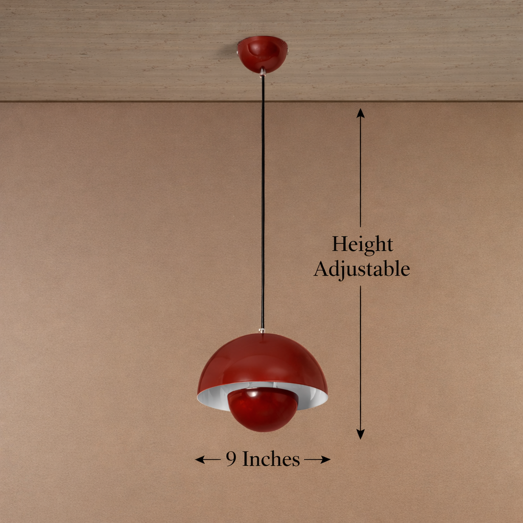 Vibe Dome Pendant Light For Home & Item for Home Decoration - Reddish-Brown