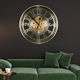 Minute Master Designer Wall Clock With Moving Gear Mechanism (Gold)