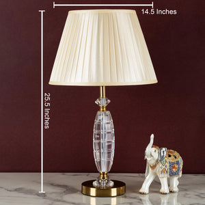 Crystal Cascade Table Lamp with Shade