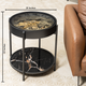 Phantom Dial Tea Table Clock With Moving Gear Mechanism (Steel Body)