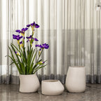 Flowing Form Indoor Planters For Home - Set of 3