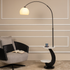 Sleek Shine Designer Arc Floor Lamp for Living Room